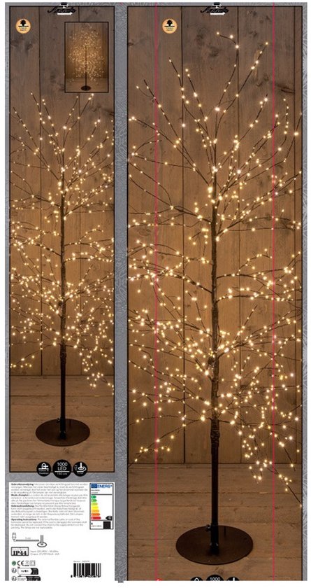Anna's Collection Arbre lumineux - noir - 150 cm - métal - 1 000 LED - blanc chaud - sapin de Noël