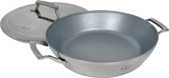 Poêle à servir - Saveur Selects - Ø30 cm - Revêtement antiadhésif - Acier inoxydable - Compatible induction et toutes sources de chaleurs