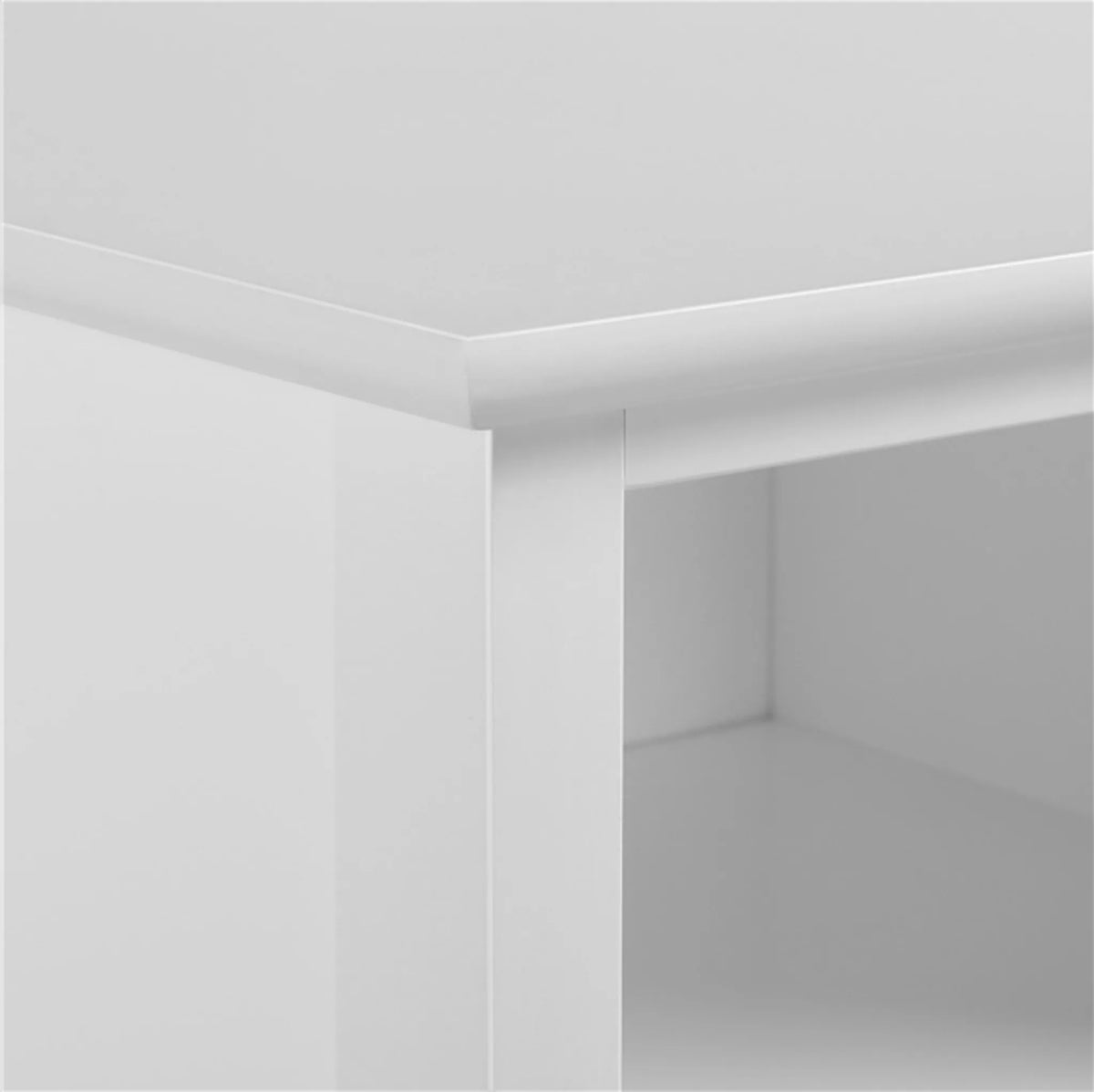Yaheetech Table de chevet avec 2 tiroirs - 40 x 35 x 60 cm - avec rangement ouvert, design minimaliste et guides lisses - pour chambre à coucher et salon - MDF E1 blanc