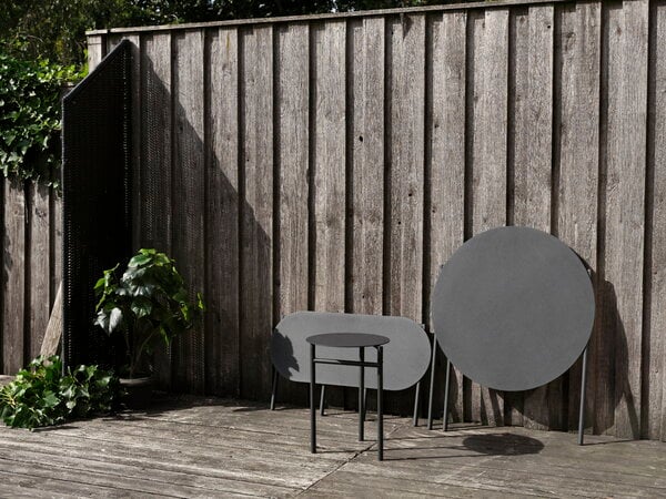 Table d'appoint Zone Denmark Disc – Pliable – Noire – Ø 70 x 72 cm