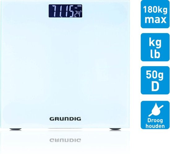 Pèse-personne Grundig - Pèse-personne numérique - précision 50 Gr - jusqu'à 180 KG