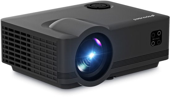 Spoused Beamer - Full-HD - 11 000 Lumens - Streaming depuis votre téléphone avec WiFi - Mini Beamer - Noir