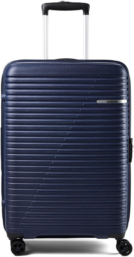 Valise à roulettes American Tourister Liftoff 4 roues, 67 cm, avec rabat d'extension - Valise rigide - Cadenas TSA - bleu nuit