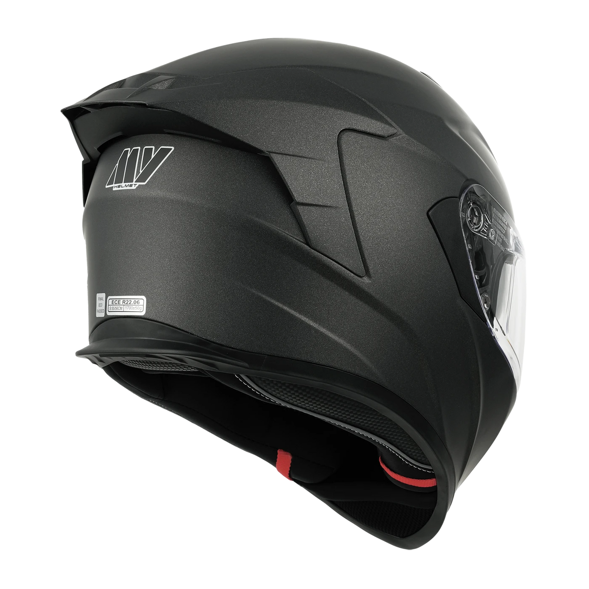 Casque de moto modulable MY 936 - Titane mat - Taille L (59-60 cm) - Homologué ECE, visière pare-soleil