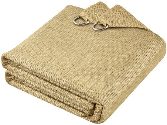 tectake® Toile d'ombrage rectangulaire Sunny - 3 x 4 m - Toile d'ombrage extra robuste en HDPE 185 g/m² - Protection UV 50+ - Résistant aux intempéries et à la déchirure - Parasol pour jardin, balcon, terrasse - Parasol avec matériel de fixation - Couleur