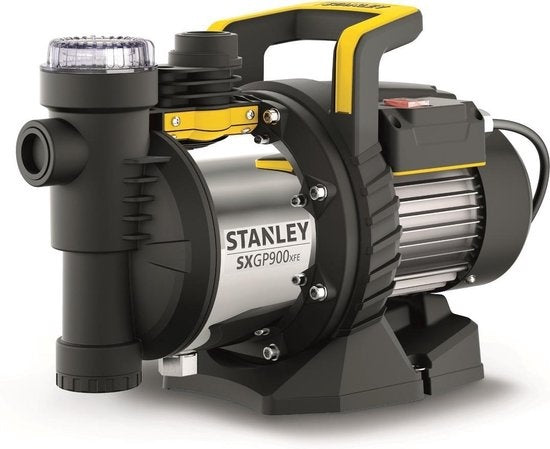 Stanley Pompe auto-amorçante, 900 W, pompe de jardin, acier inoxydable, 3600 l/h, IPX4, filtre à eau