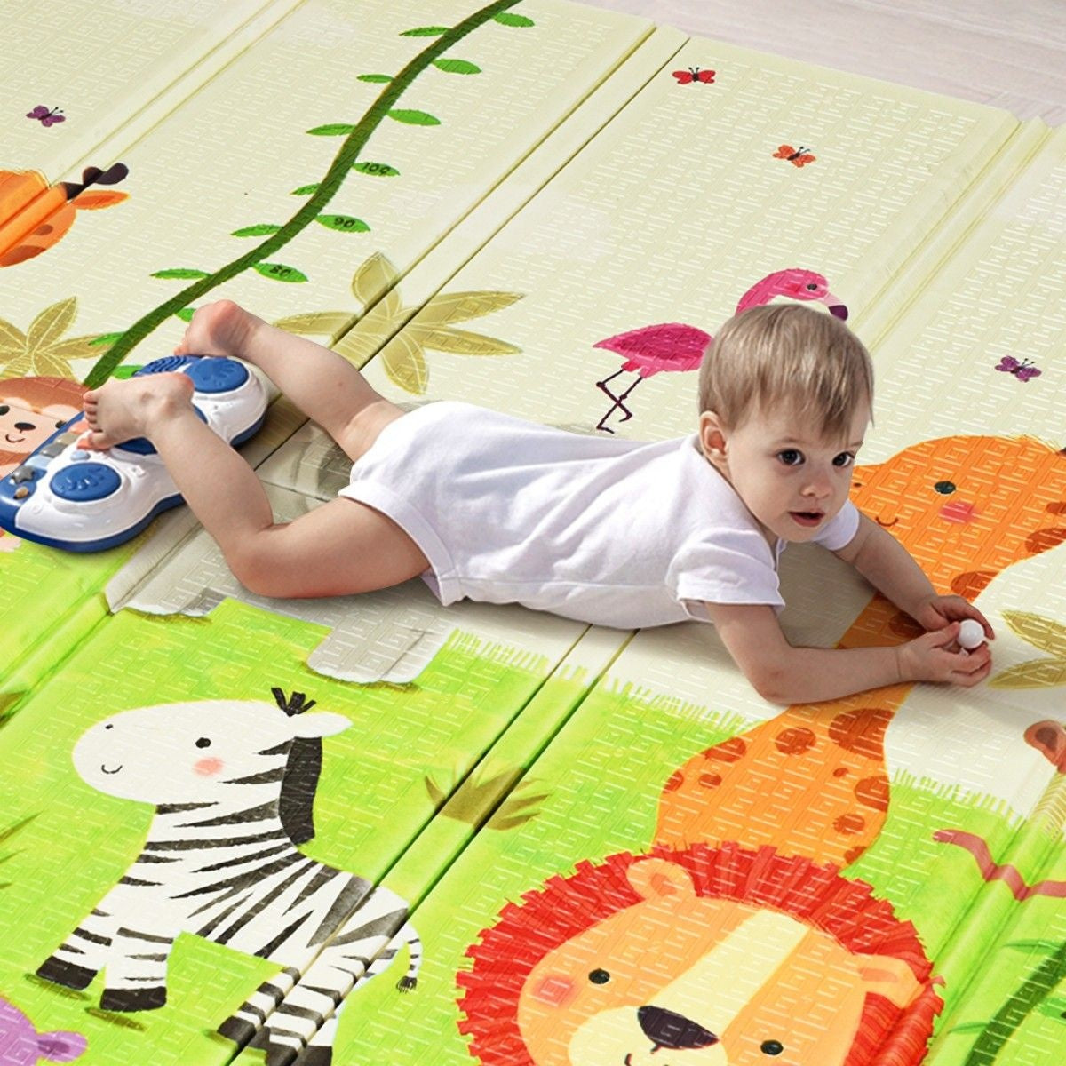 Tapis de jeu Coast pour bébés - double face - 200 x 180 x 1,4 cm