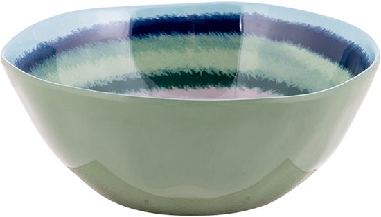 Bo-Camp - Vaisselle - Halo - Bleu/Vert - 12 pièces