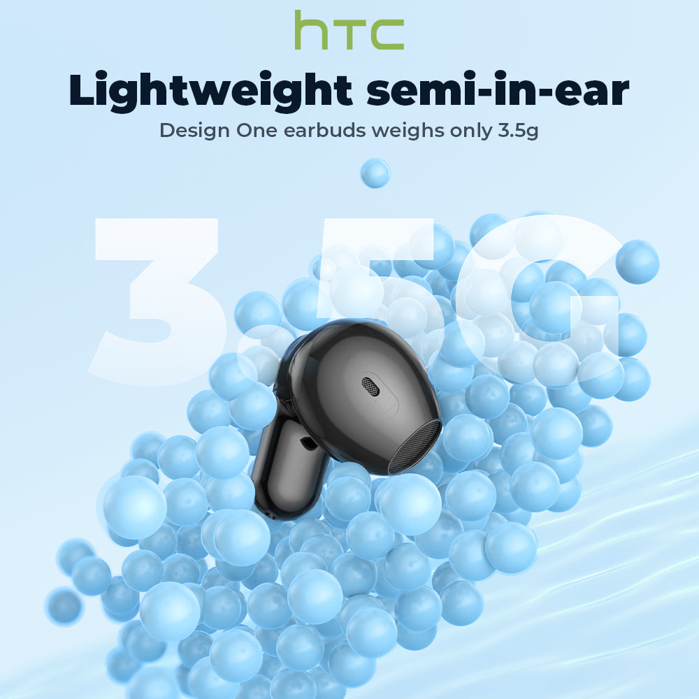 Écouteurs sans fil HTC NE20 avec traduction par IA - Bluetooth 5.4 - Écran LED
