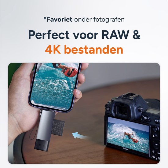 Lecteur de cartes SD - Apple - Connecteur USB-C et USB - Lecteur Micro SD - Lecteur de cartes - Skoov