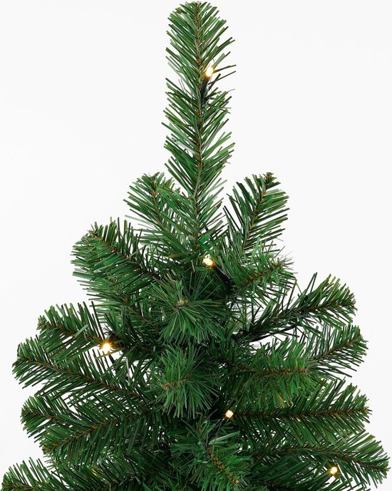 Black Box Trees Norton Artificial Christmas Tree in Pot with LED Lights - H90 x Ø50 cm - Vert