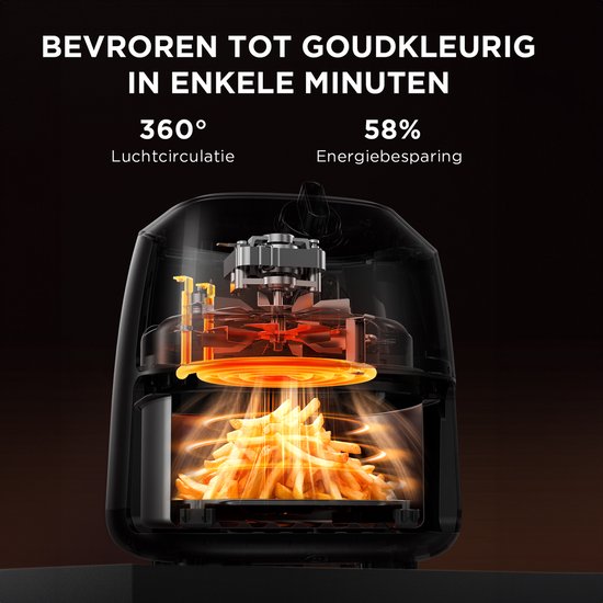 Friteuse à air chaud Midea MF-TN20D2 - 2 L, 1 150 W, friture sans huile, friteuses à air chaud, fonction d'arrêt automatique, sans huile, facile à nettoyer, sans BPA, noir