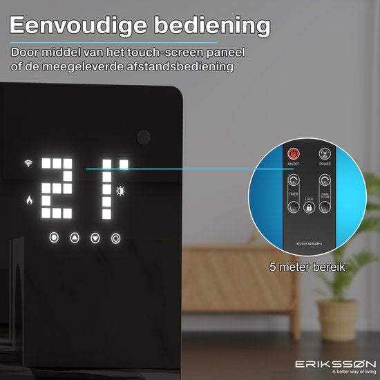 Réchaud électrique Erikssøn - 1500W - Noir