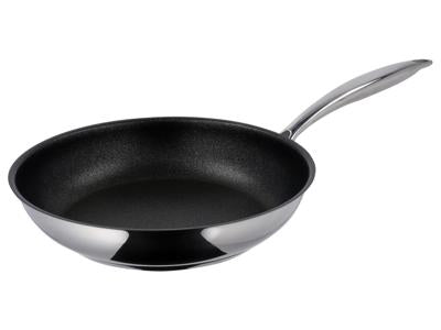 Poêle Silvercrest Premium en acier inoxydable avec revêtement antiadhésif - Ø 24 cm - Résistante au four jusqu'à 250 °C
