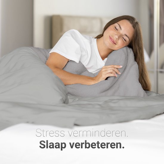 Couverture lestée CozySense® 8 kg - Couverture lestée - Couverture lestée avec répartition de la pression GLASS-Flow® - Couverture lavable incluse - 140x200 cm - Gris