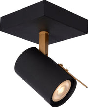 Lucide GRONY - Spot de plafond (lampe de plafond) - LED « Dim to warm » - GU10 - 1x5 W 2200 K/3000 K - Noir