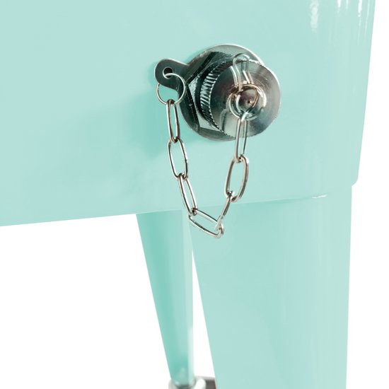 AXI Retro Cooler Mint - Glacière à roulettes - Capacité de 76 L - Glacière avec robinet de vidange