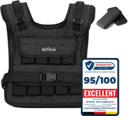 DH FitLife Gilet de poids ajustable 20 KG, compact et stable pour la musculation et l'entraînement, gilet lesté, gilet de course à pied pour femmes et hommes, gilet de fitness, gilet d'entraînement