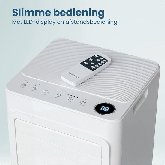 Auronic Mobile Air Conditioner - 7,000 BTU - 3-en-1 - Climatisation avec 2 kits d'étanchéité de fenêtre - Ventilateur - Déshumidificateur - refroidit jusqu'à 20m² - Blanc