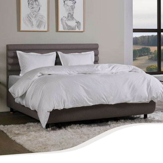 Home by TEMPUR - Housse de couette - 140x200 cm - Satin de coton blanc - Sans taie d'oreiller - Chambre à coucher & Confort