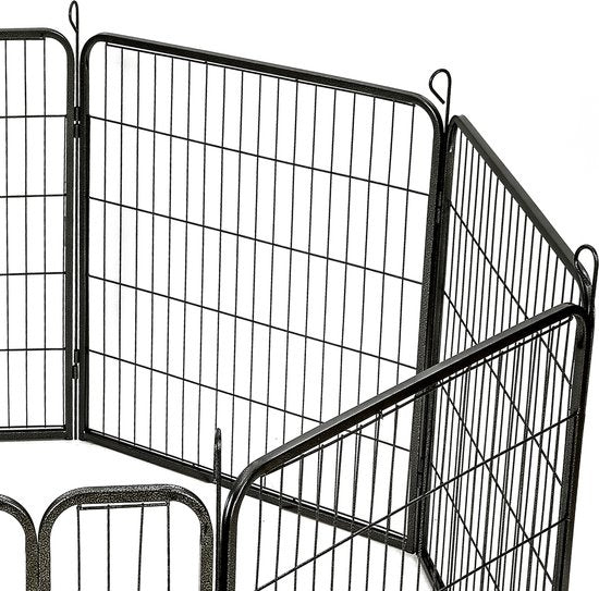 Enclos à 8 coins pour chiens 80 cm de haut Ø 210 cm 401717
