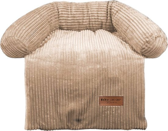 By Cee Cee Original Dog Rug Bench - Panier pour chien - Premium - Entièrement zippé - Royal Collection - Rib Light Brown - Taille M - 90x90