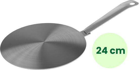 Adaptateur pour plaque à induction MoreCore 24 cm - Plaque d'adaptation pour induction - Protection pour plaque à induction - Protection pour plaque de cuisson - Plaque à induction - Acier inoxydable