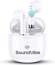 SoundVibe® - Ecouteurs sans fil avec suppression des bruits - Blanc - Ecouteurs Bluetooth - Ecouteurs avec suppression des bruits - Ecouteurs sans fil - Ecouteurs sans fil