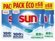 Tablettes pour lave-vaisselle Sun All-in-One - Capsules Pro Expert 4-en-1 - Formule classique - 204 pièces