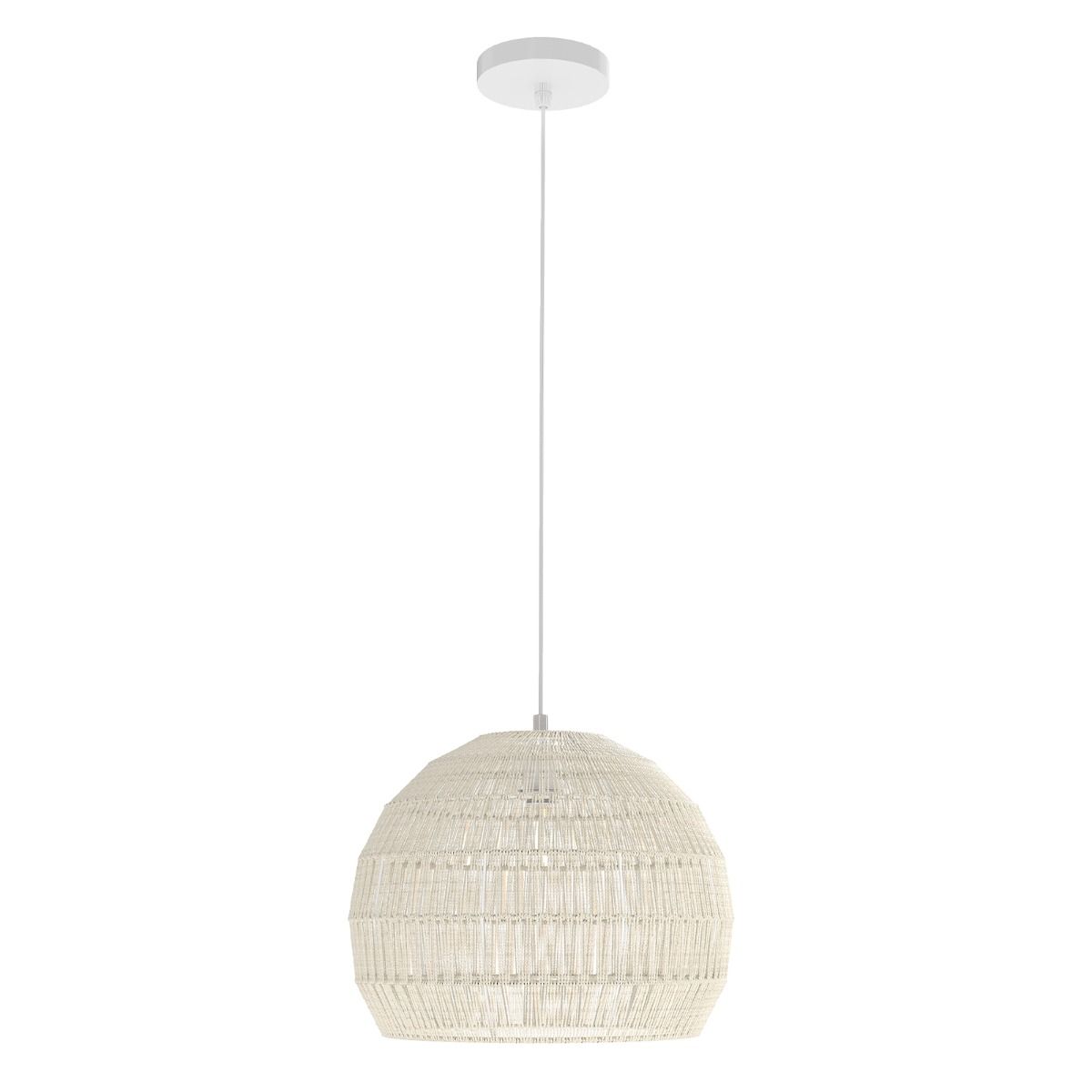 Suspension Coast Rotan - corde en papier de forme sphérique - hauteur réglable - beige/marron