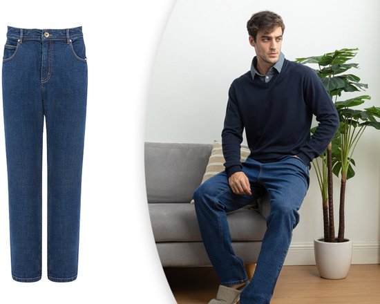 Milanoro - Jean stylé pour homme - Noir-bleu - L31 - L32