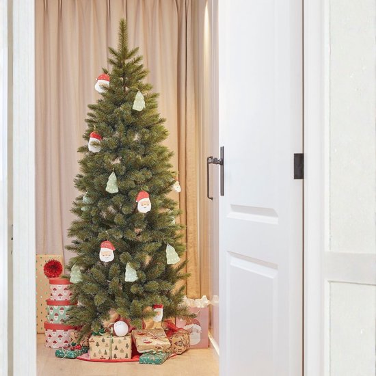 Triumph Tree Bristlecone Fir Pilar - Sapin de Noël étroit pour petits espaces - Décoration de Noël au charme imposant - Sapin artificiel avec 752 branches de sapin - H 230 x Ø 94 cm - Vert