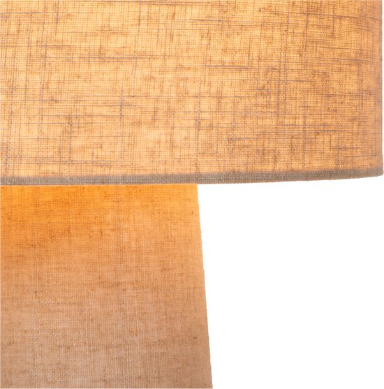 Lucide LEEROY - Lampe de table - Ø 30 cm - 1xE27 - Taupe - Japandi