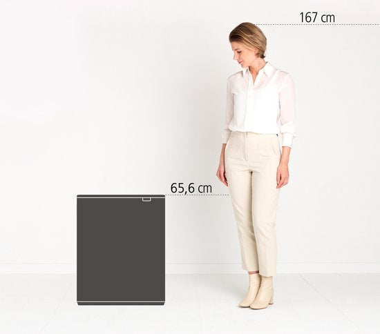 Brabantia Bo Touch Bin Poubelle - 2 x 30 litres - Tri des déchets - Confident Grey