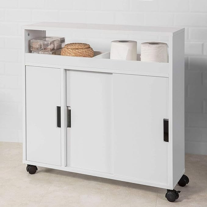 SoBuy Meuble de salle de bain - Blanc - 20x71x70cm - BZR02-W