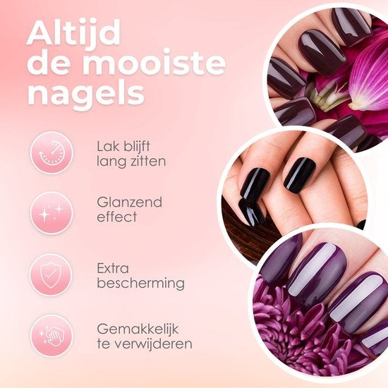 Moods Gellac - Top Coat - Vernis à ongles - Gel Paint Starter Pack - Ongles - Gel Paint Set - 15 ML
