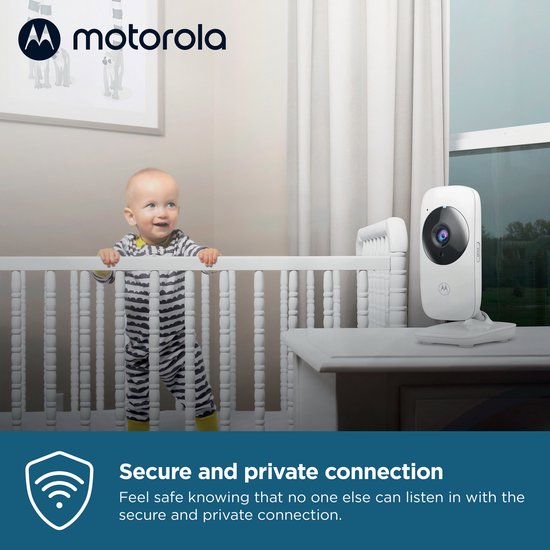 Babyphone Motorola Nursery avec caméra - Baby Monitor VM482 - Caméra pour bébé avec écran couleur de 2,4 pouces, communication bidirectionnelle, capteur de température et vision nocturne infrarouge - Portée de 300 m
