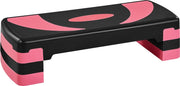 Yaheetech Aerobic Stepper Adjustable - 79,5 x 30 x 20 cm - 3 hauteurs réglables, surface antidérapante et pieds de protection en caoutchouc - pour la gym à domicile et l'entraînement physique - plastique noir et rose