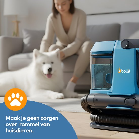 Nettoyeur de tapis compact BOLLIT 4-en-1 600 W – Détachant et nettoyeur de canapés – Pour canapés, voitures, matelas – Aspirateur à eau – Nettoyeur de meubles – Machine de nettoyage – Nettoyeur de canapés – Nettoyeur de matelas – Nettoyeur de textiles