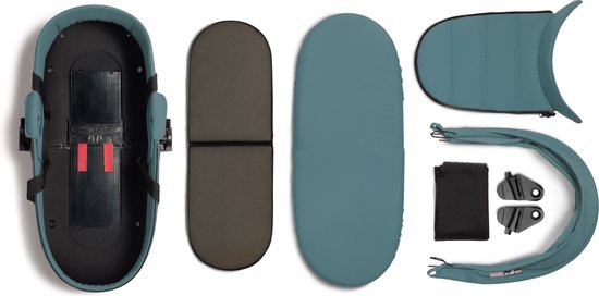 Nacelle de voyage Babyzen YOYO, Aqua - La nacelle comprend un matelas double épais, une coque aérée et un pare-soleil - Nécessite un châssis YOYO2 (vendu séparément)