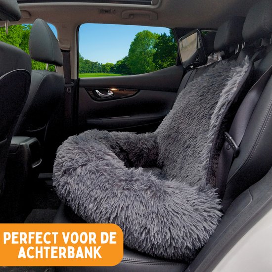 By Cee Cee Car Seat Dog Deluxe Back Seat - Dog Basket Car With Safety Strap - Car Basket Dog - Dog Seat - Large Dog - Dark Grey - Size M