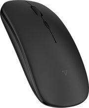 Souris sans fil Trendfield - Souris d'ordinateur rechargeable - Bluetooth - Souris ergonomique avec clic silencieux - Convient à tous les ordinateurs portables - Noir