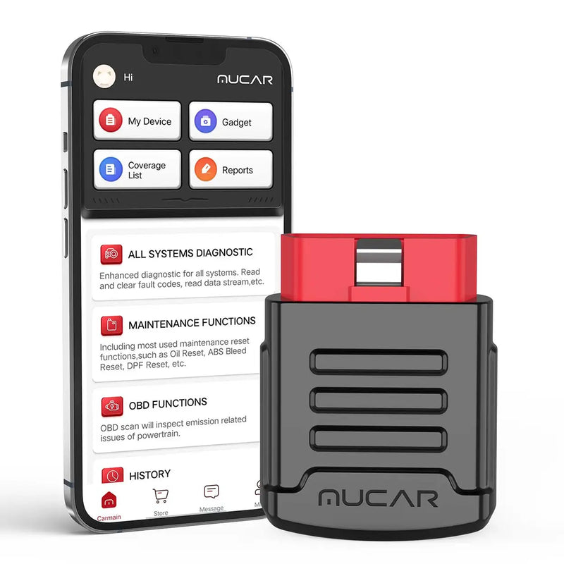 Scanner OBD2 MUCAR BT200 Pro avec Bluetooth, diagnostics complets du système gratuits à vie, 15 services de réinitialisation (1 an gratuit), fonctions OBD2 complètes, compatible avec plus de 128 marques de voitures, pour iOS et Android