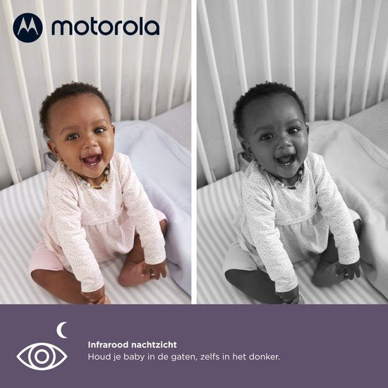 Écoute-bébé Motorola VM85 Connect avec écran 5 pouces, Wi-Fi, blanc