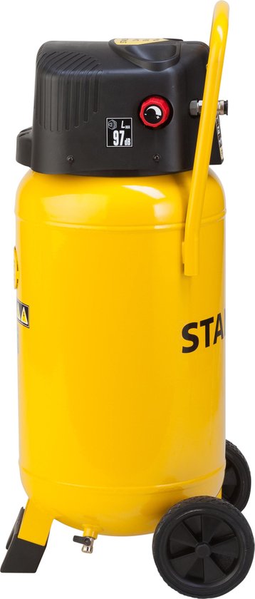Stanley – Compresseur d'air D230/10/50V – 10 bars – Sans huile, capacité du réservoir : 50 L