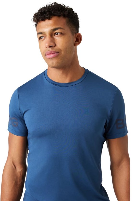 T-shirt de sport Björn Borg pour homme, manches courtes - Blanc - Polyester recyclé - Taille L