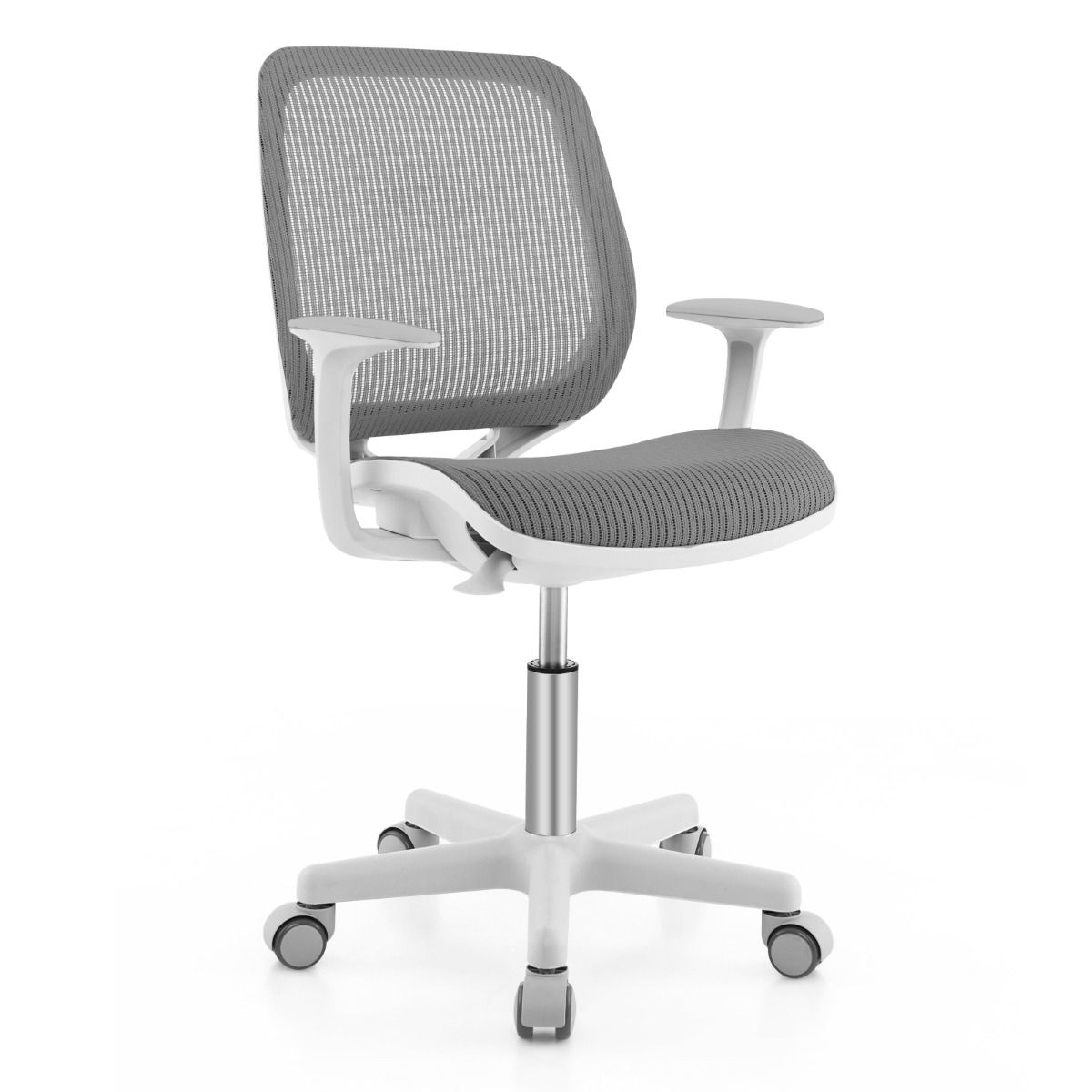 Chaise de bureau pour enfant Coast - réglable en hauteur - conception ergonomique - grise
