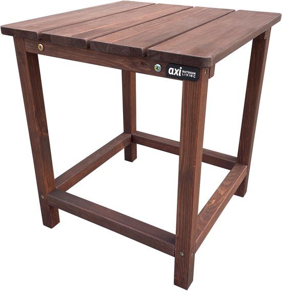 Table d'appoint AXI Tess Coffee – Petite table de jardin en bois – Carrée – 40,5 x 40,5 x 46 cm – Bois de pruche 100 % certifié FSC – Pour le jardin, la terrasse et le balcon