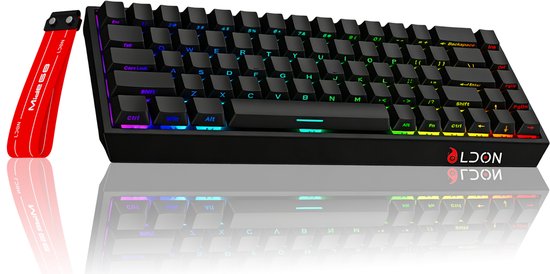 Mide68 - Clavier gaming filaire à 65 % - Clavier à rétroéclairage RGB - Clavier mécanique à déclenchement rapide à effet Hall - Hot Swap - 8 kHz - Temps de réponse de 0,01 mm - 0,125 ms - Touches imprimées sur le côté - 68 touches - Meilleur rapport quali