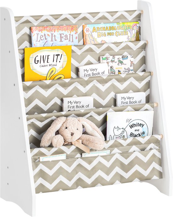 Bibliothèque pour enfants SoBuy KMB50-HG - 7 compartiments - 63 x 28 x 76 cm - Gris